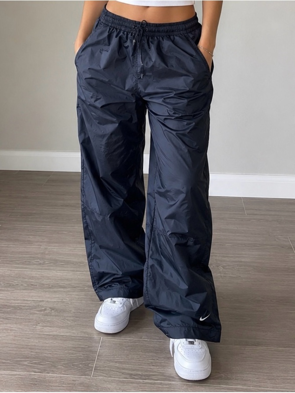 Nike Dark Navy Wide-Leg Windbreaker Jogger’s